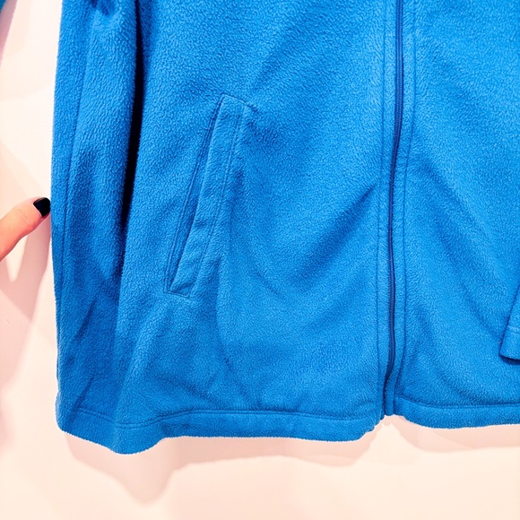 CAROLE HOCHMAN Blue fleece zip-up vest - Picture 7 of 10